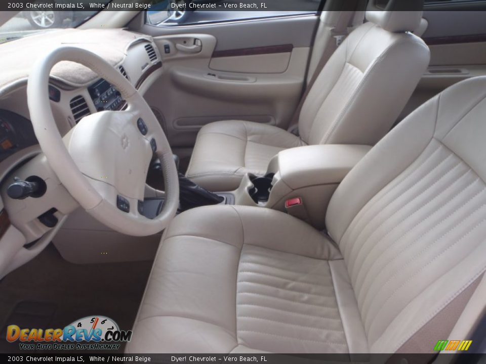 2003 Chevrolet Impala LS White / Neutral Beige Photo #12