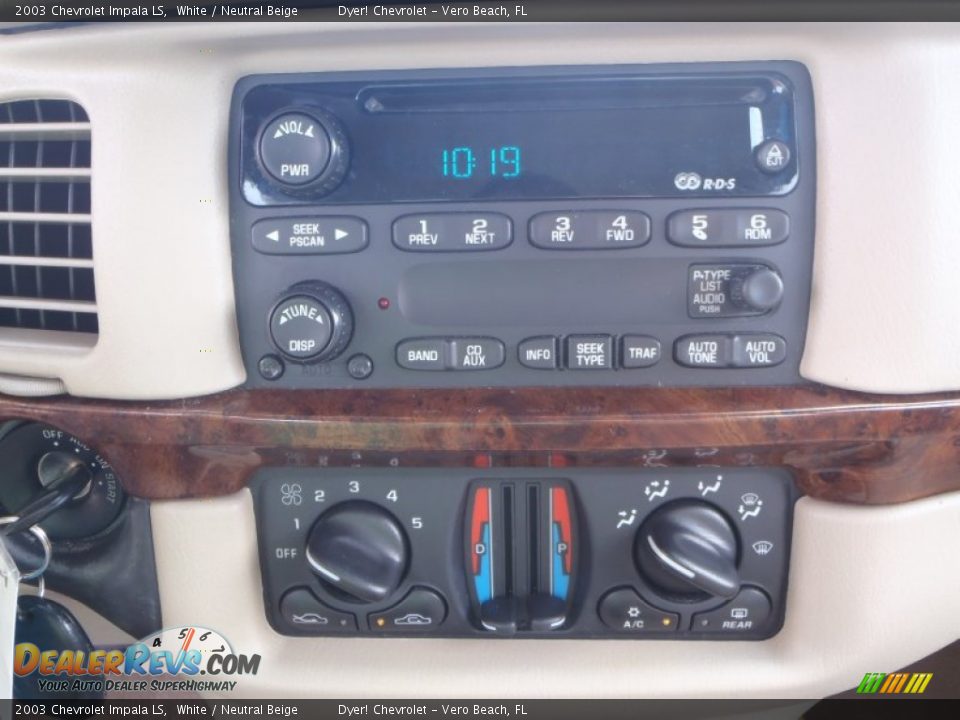 2003 Chevrolet Impala LS White / Neutral Beige Photo #16