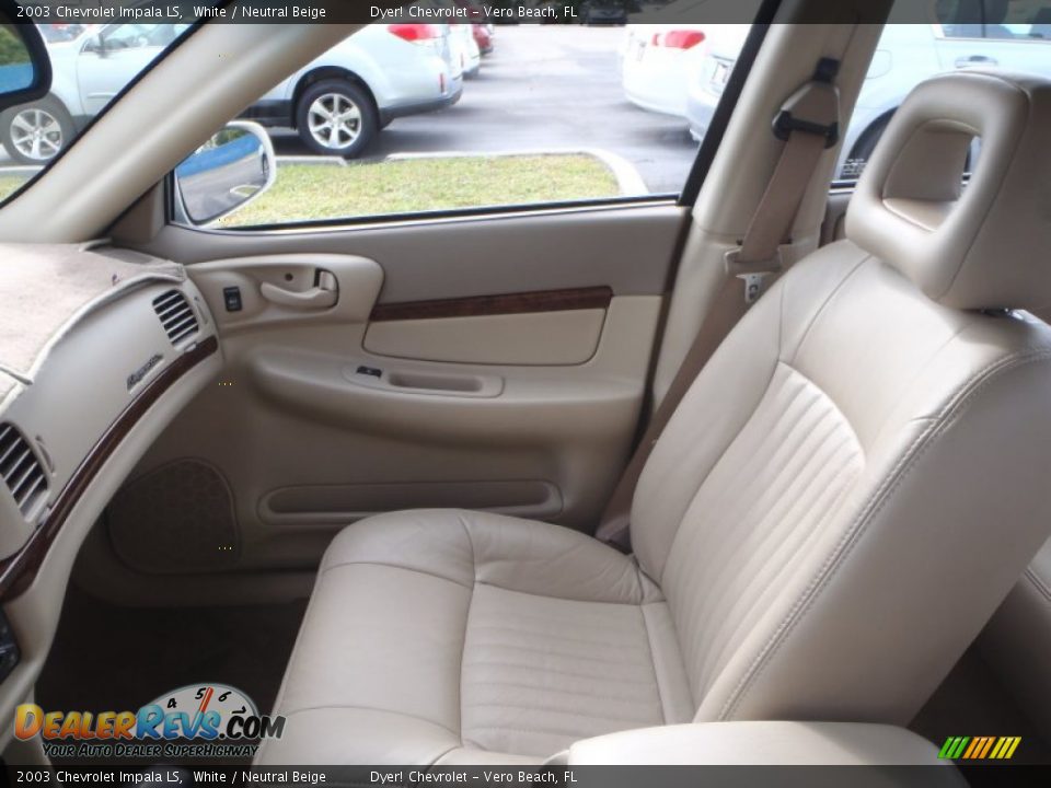 2003 Chevrolet Impala LS White / Neutral Beige Photo #17