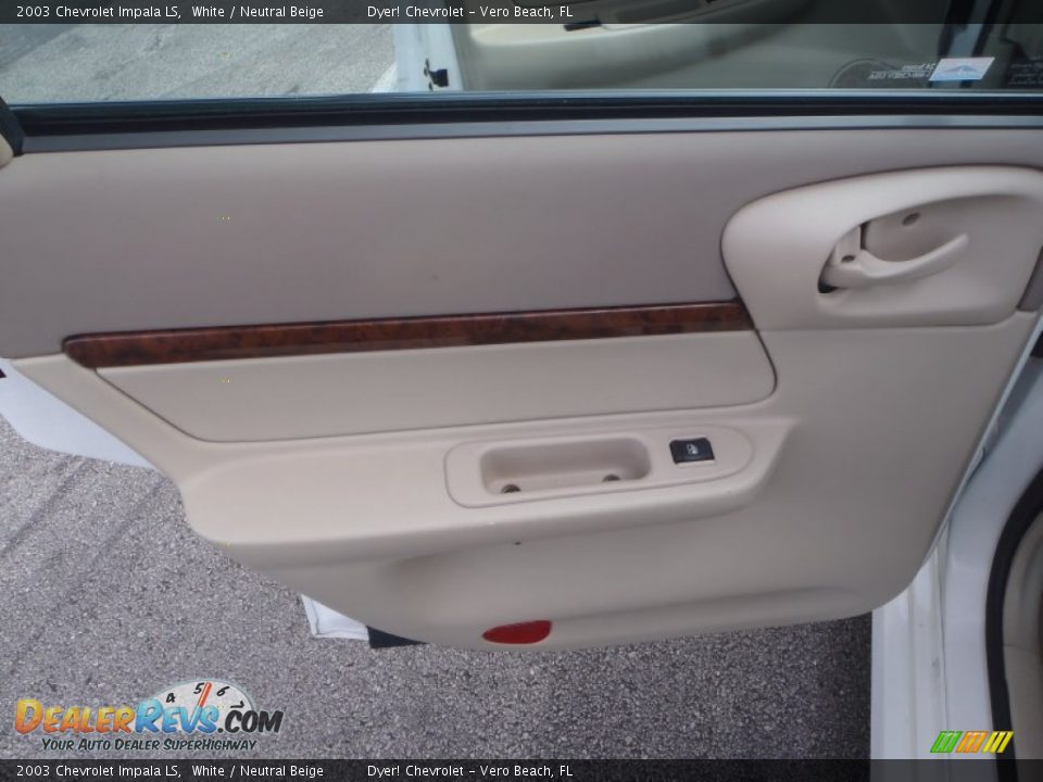2003 Chevrolet Impala LS White / Neutral Beige Photo #18