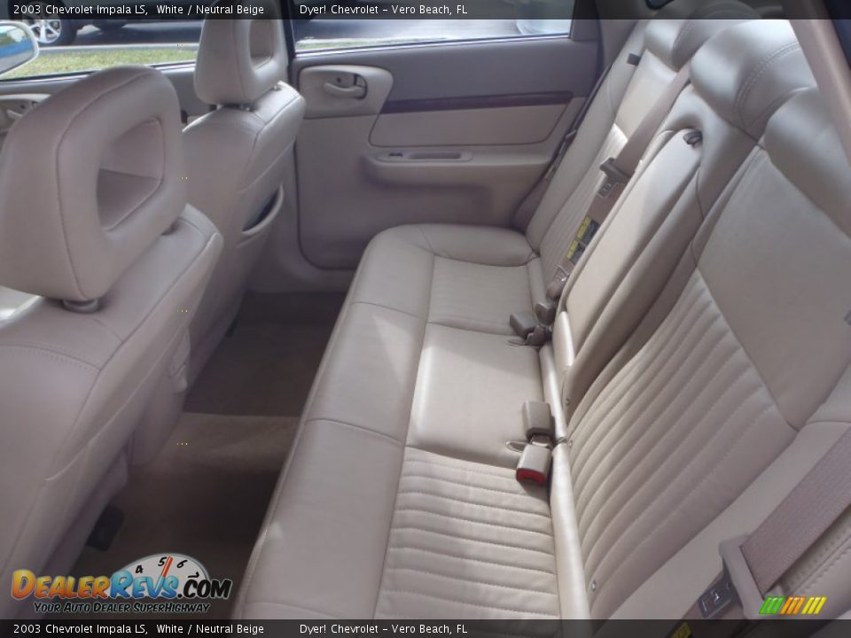 2003 Chevrolet Impala LS White / Neutral Beige Photo #19
