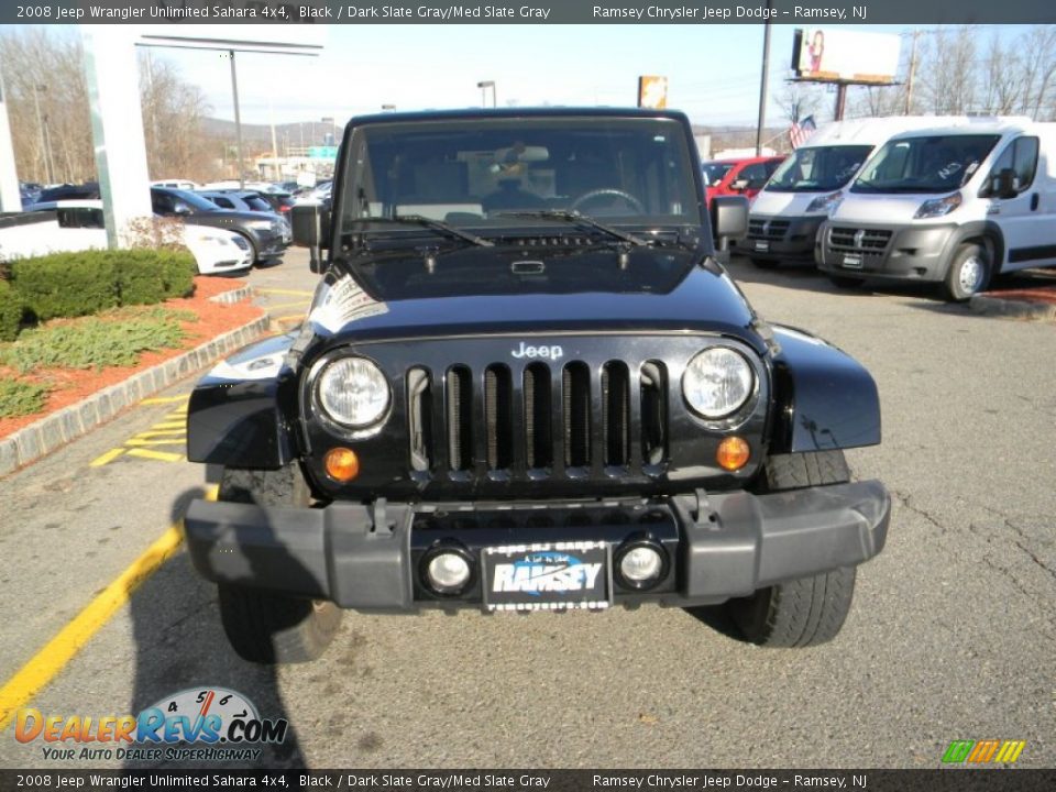 2008 Jeep Wrangler Unlimited Sahara 4x4 Black / Dark Slate Gray/Med Slate Gray Photo #2