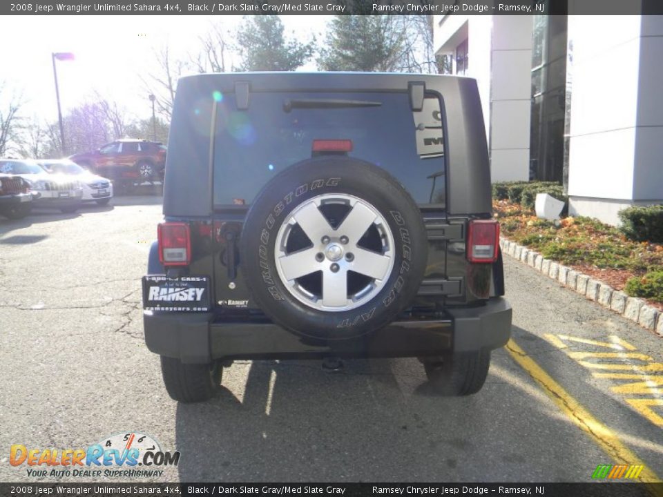 2008 Jeep Wrangler Unlimited Sahara 4x4 Black / Dark Slate Gray/Med Slate Gray Photo #7
