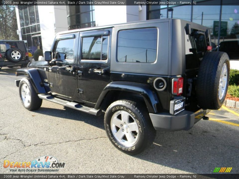 2008 Jeep Wrangler Unlimited Sahara 4x4 Black / Dark Slate Gray/Med Slate Gray Photo #9