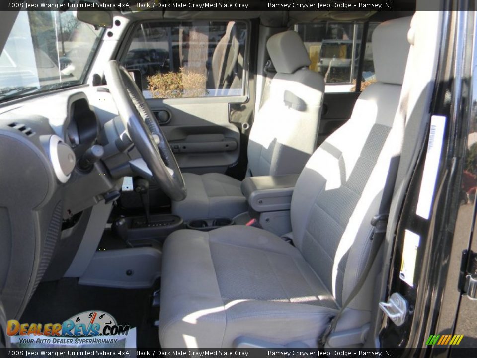 2008 Jeep Wrangler Unlimited Sahara 4x4 Black / Dark Slate Gray/Med Slate Gray Photo #12