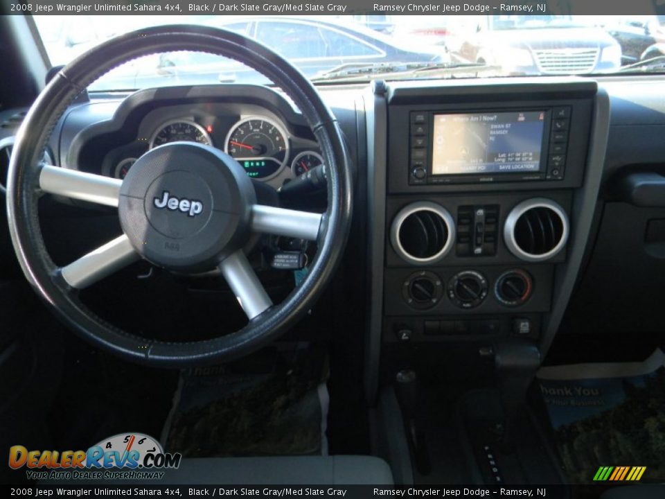 2008 Jeep Wrangler Unlimited Sahara 4x4 Black / Dark Slate Gray/Med Slate Gray Photo #13
