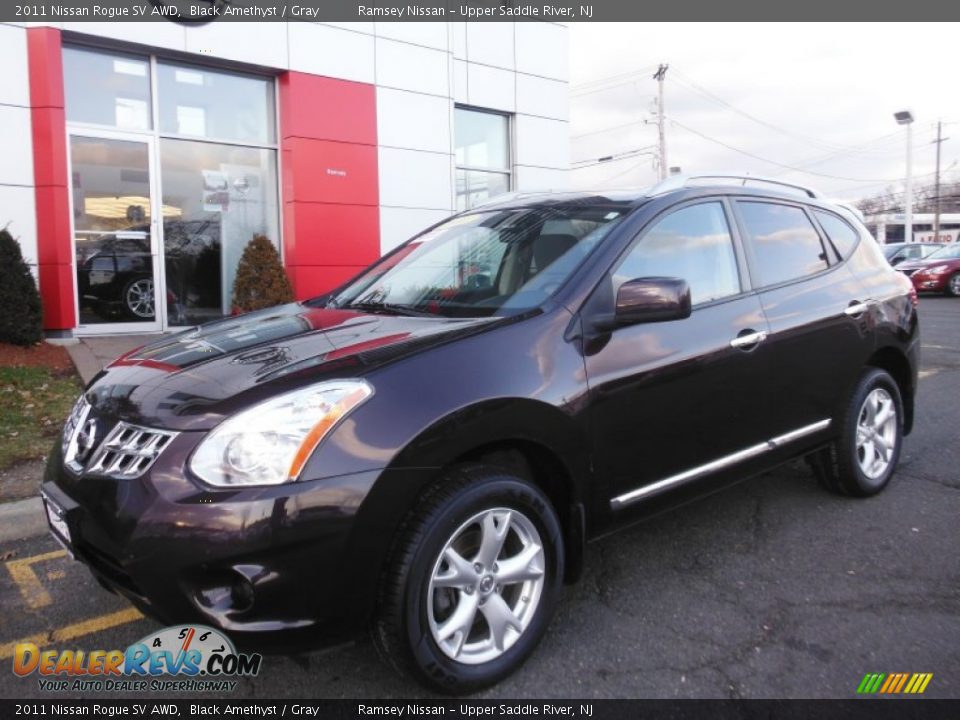 2011 Nissan Rogue SV AWD Black Amethyst / Gray Photo #1