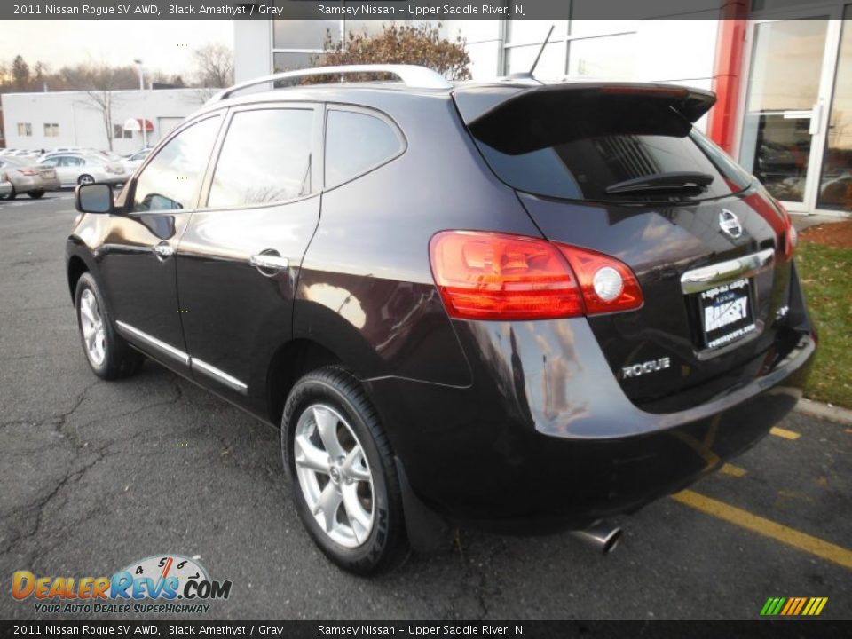 2011 Nissan Rogue SV AWD Black Amethyst / Gray Photo #3
