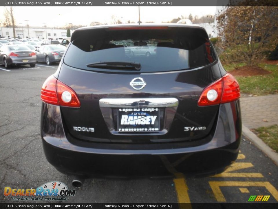2011 Nissan Rogue SV AWD Black Amethyst / Gray Photo #4