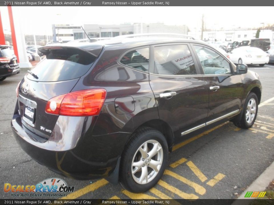 2011 Nissan Rogue SV AWD Black Amethyst / Gray Photo #5
