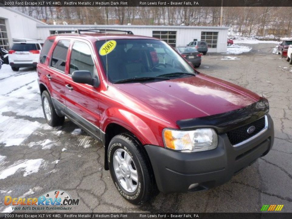 2003 Ford Escape XLT V6 4WD Redfire Metallic / Medium Dark Flint Photo #2