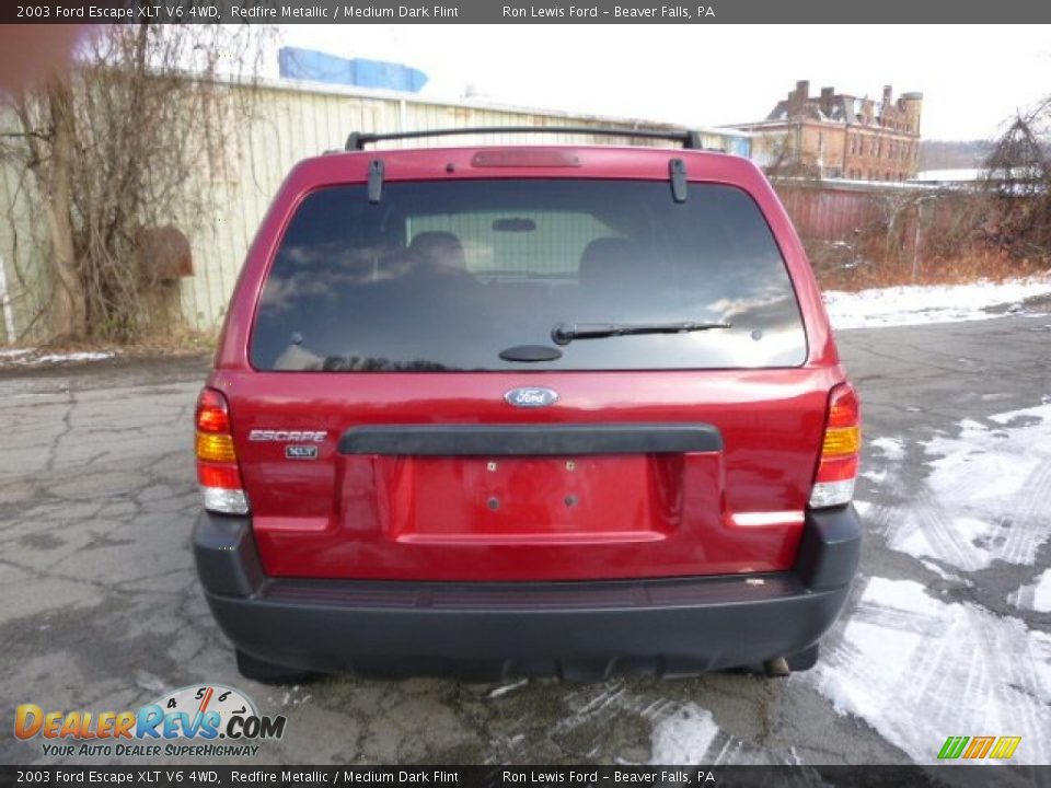 2003 Ford Escape XLT V6 4WD Redfire Metallic / Medium Dark Flint Photo #7