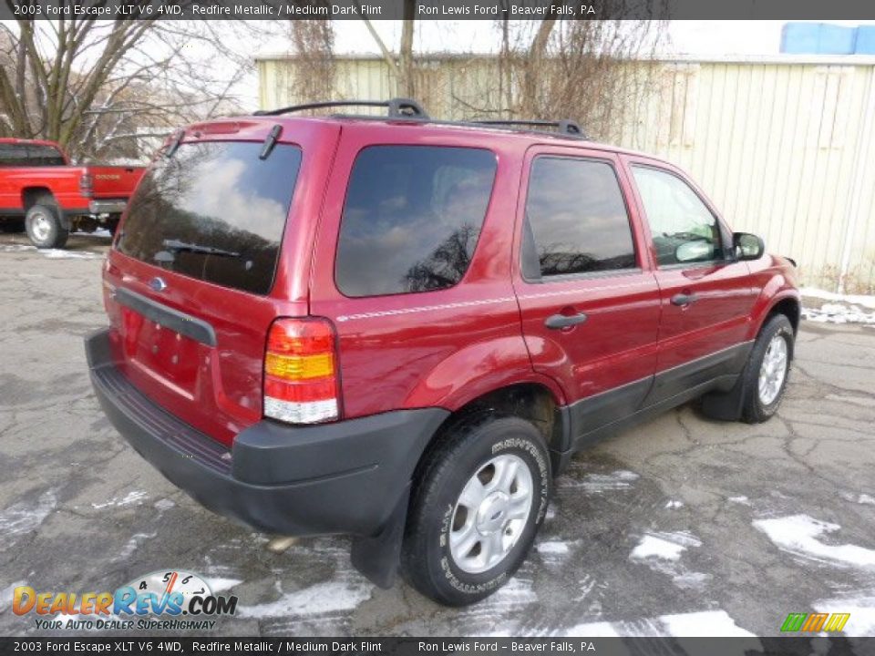 2003 Ford Escape XLT V6 4WD Redfire Metallic / Medium Dark Flint Photo #8