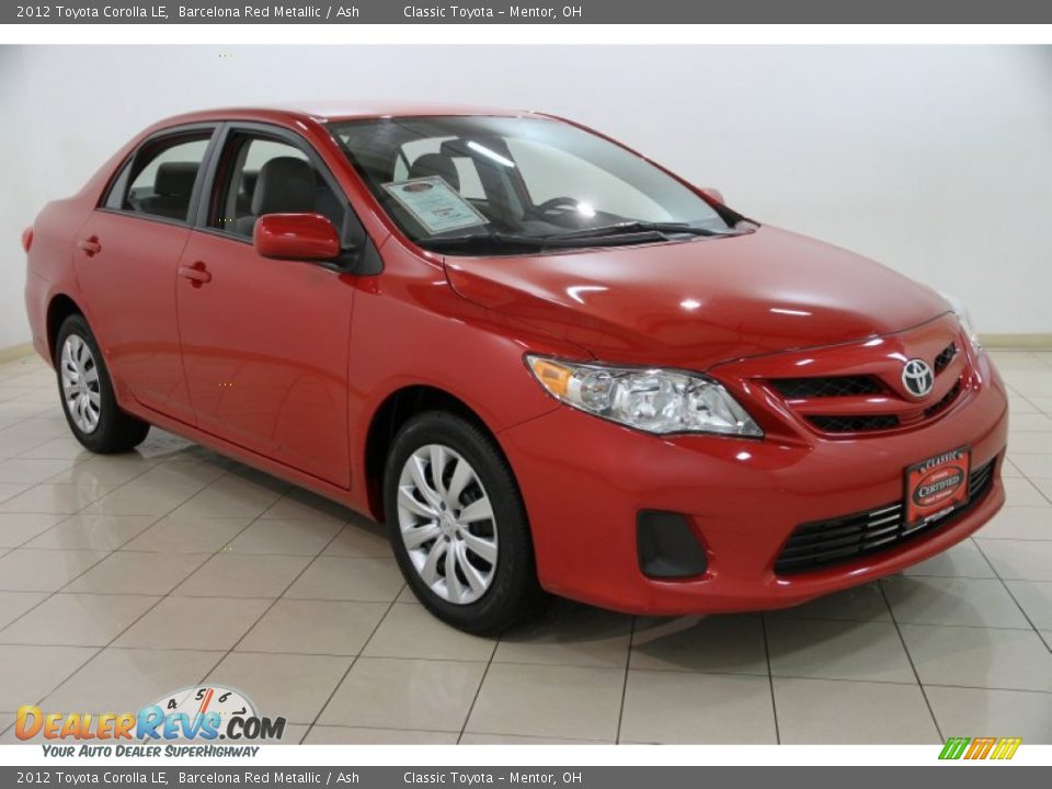 2012 Toyota Corolla LE Barcelona Red Metallic / Ash Photo #1