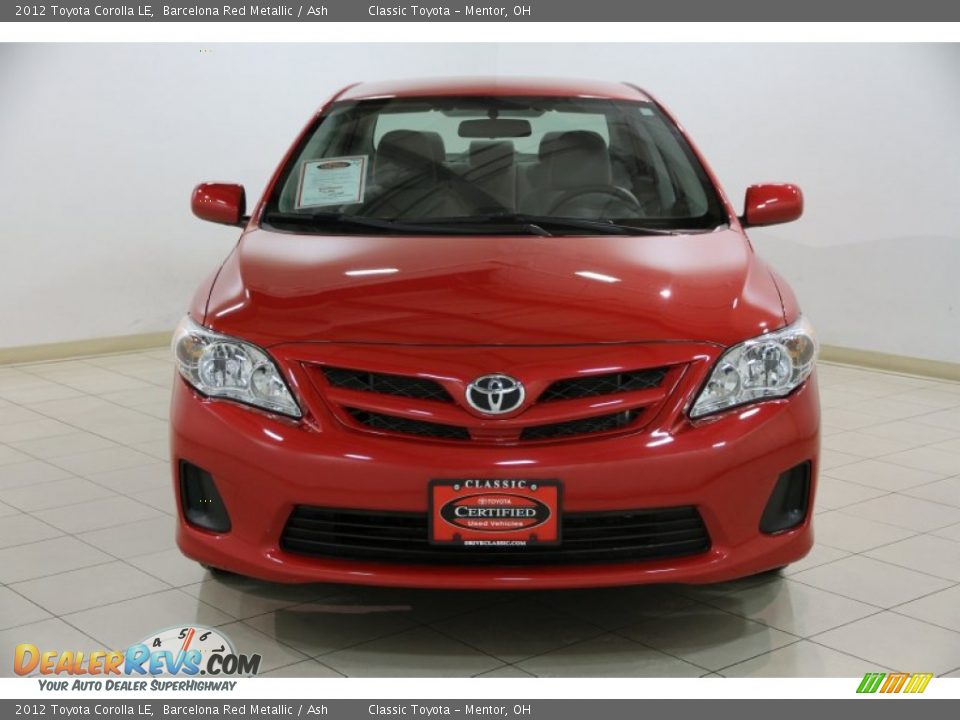 2012 Toyota Corolla LE Barcelona Red Metallic / Ash Photo #2