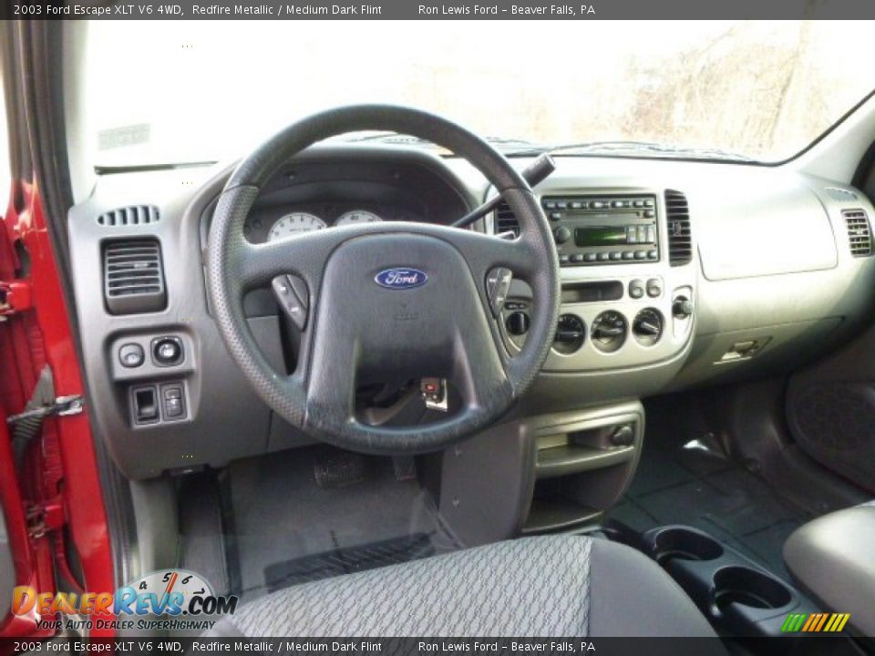 2003 Ford Escape XLT V6 4WD Redfire Metallic / Medium Dark Flint Photo #14