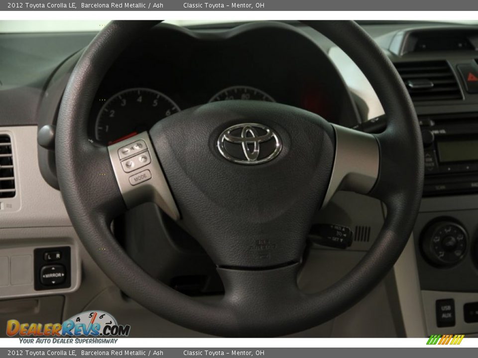2012 Toyota Corolla LE Barcelona Red Metallic / Ash Photo #6
