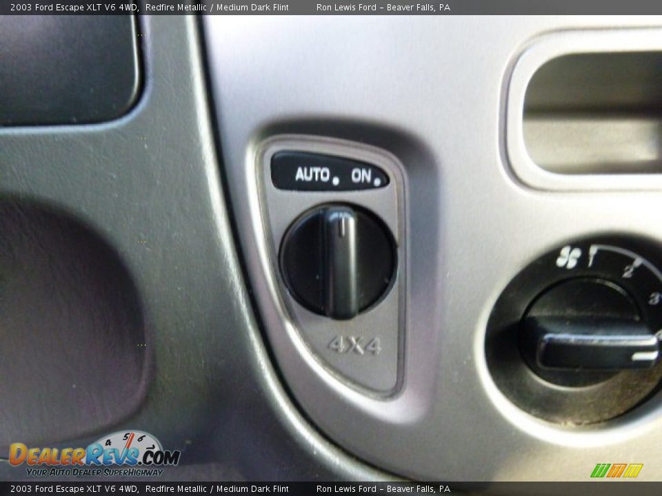 2003 Ford Escape XLT V6 4WD Redfire Metallic / Medium Dark Flint Photo #16