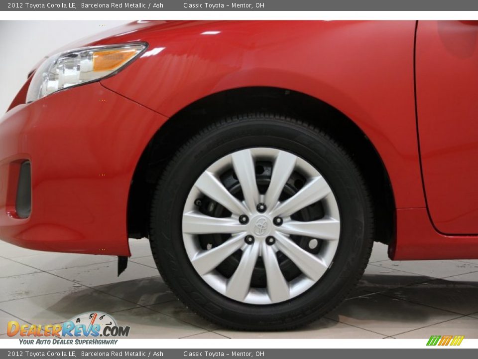 2012 Toyota Corolla LE Barcelona Red Metallic / Ash Photo #15