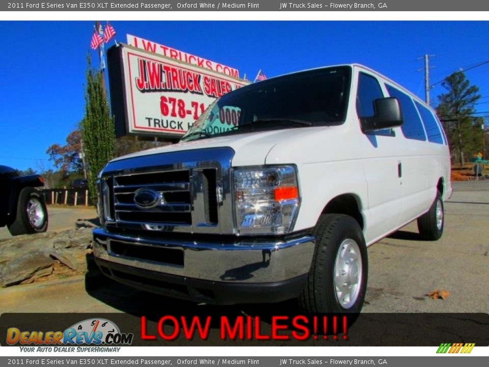 2011 Ford E Series Van E350 XLT Extended Passenger Oxford White / Medium Flint Photo #1