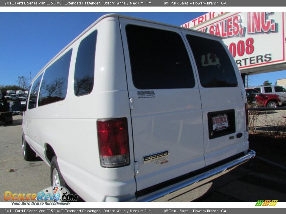 2011 Ford E Series Van E350 XLT Extended Passenger Oxford White / Medium Flint Photo #6