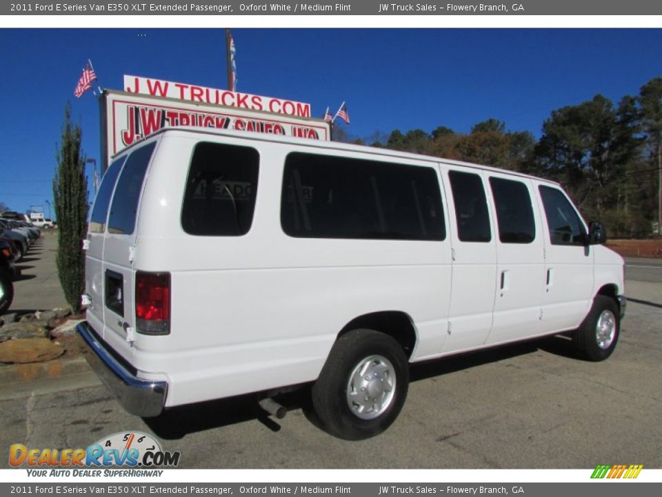 2011 Ford E Series Van E350 XLT Extended Passenger Oxford White / Medium Flint Photo #9