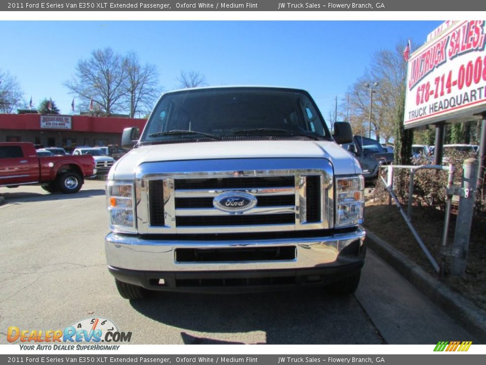 2011 Ford E Series Van E350 XLT Extended Passenger Oxford White / Medium Flint Photo #13