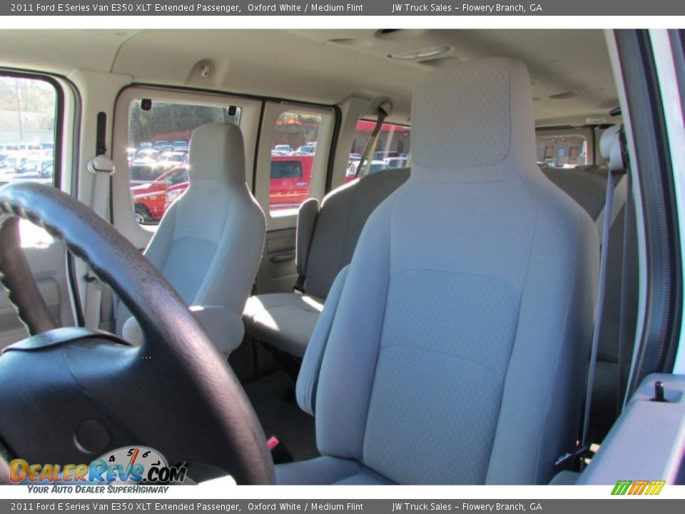 2011 Ford E Series Van E350 XLT Extended Passenger Oxford White / Medium Flint Photo #18