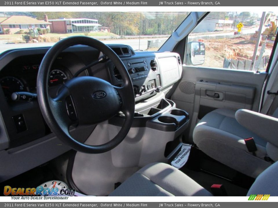 2011 Ford E Series Van E350 XLT Extended Passenger Oxford White / Medium Flint Photo #20