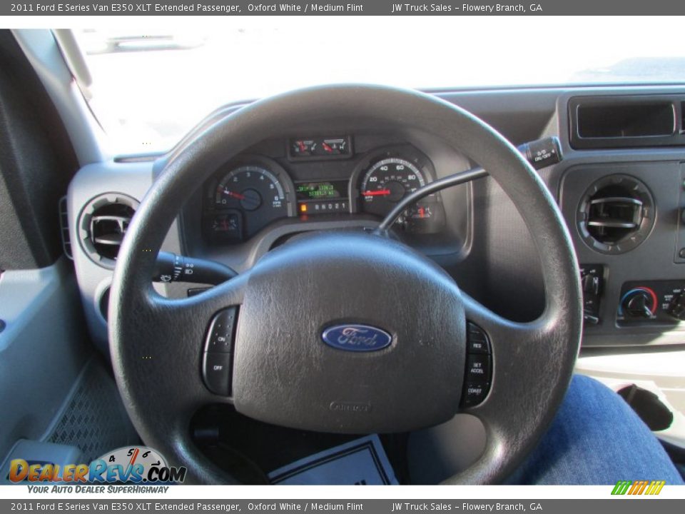 2011 Ford E Series Van E350 XLT Extended Passenger Oxford White / Medium Flint Photo #23