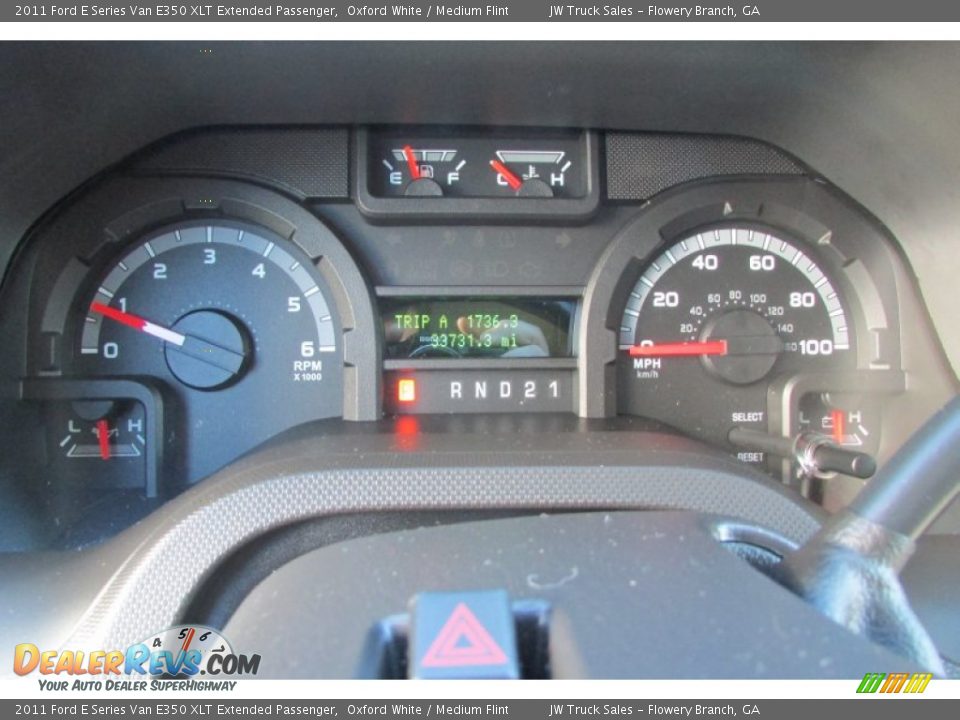 2011 Ford E Series Van E350 XLT Extended Passenger Oxford White / Medium Flint Photo #27