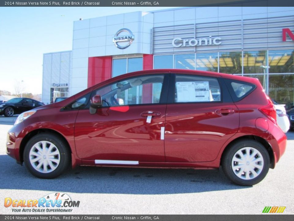 2014 Nissan Versa Note S Plus Red Brick / Charcoal Photo #2