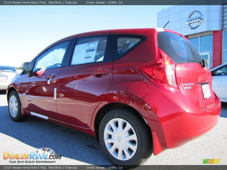 2014 Nissan Versa Note S Plus Red Brick / Charcoal Photo #3