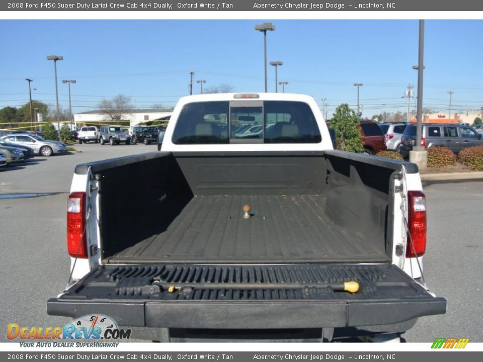 2008 Ford F450 Super Duty Lariat Crew Cab 4x4 Dually Oxford White / Tan Photo #6