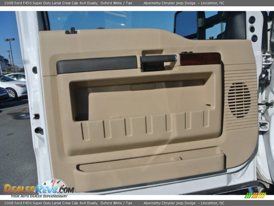 2008 Ford F450 Super Duty Lariat Crew Cab 4x4 Dually Oxford White / Tan Photo #8