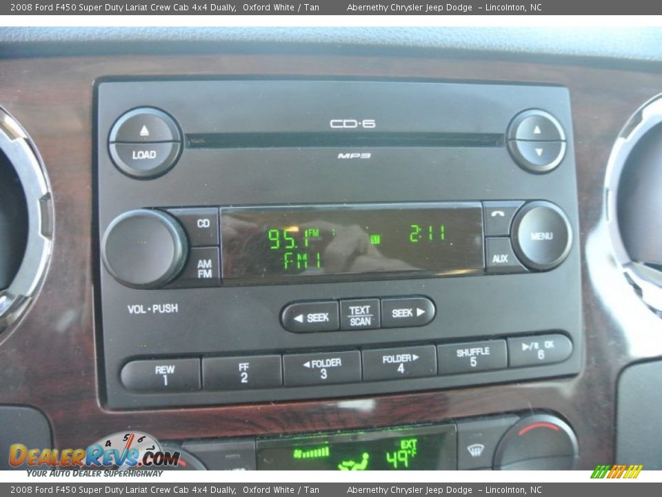 2008 Ford F450 Super Duty Lariat Crew Cab 4x4 Dually Oxford White / Tan Photo #11