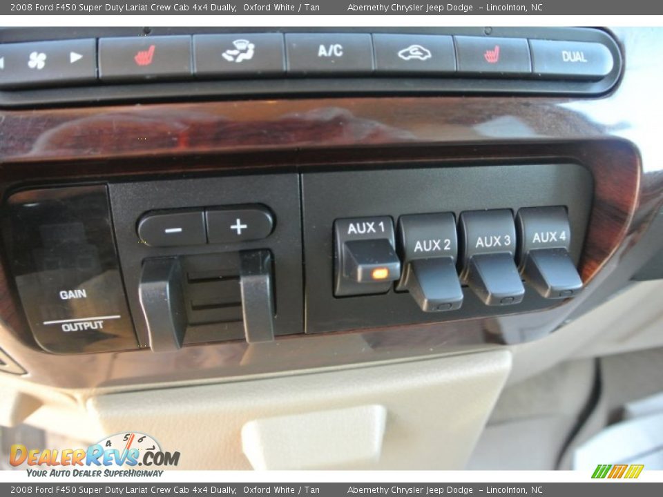 2008 Ford F450 Super Duty Lariat Crew Cab 4x4 Dually Oxford White / Tan Photo #13