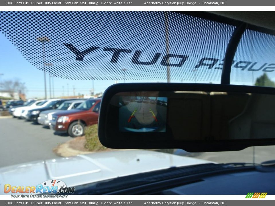 2008 Ford F450 Super Duty Lariat Crew Cab 4x4 Dually Oxford White / Tan Photo #15