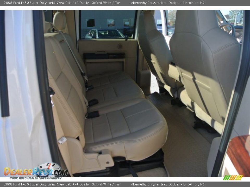 2008 Ford F450 Super Duty Lariat Crew Cab 4x4 Dually Oxford White / Tan Photo #19
