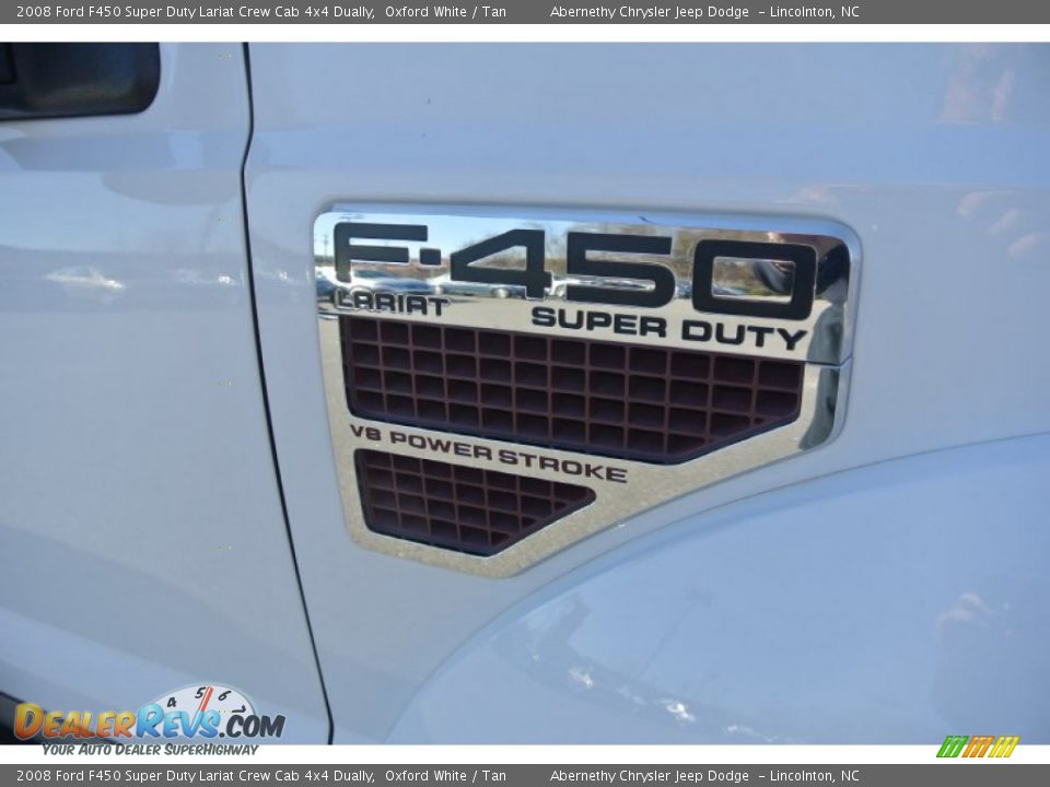 2008 Ford F450 Super Duty Lariat Crew Cab 4x4 Dually Oxford White / Tan Photo #21