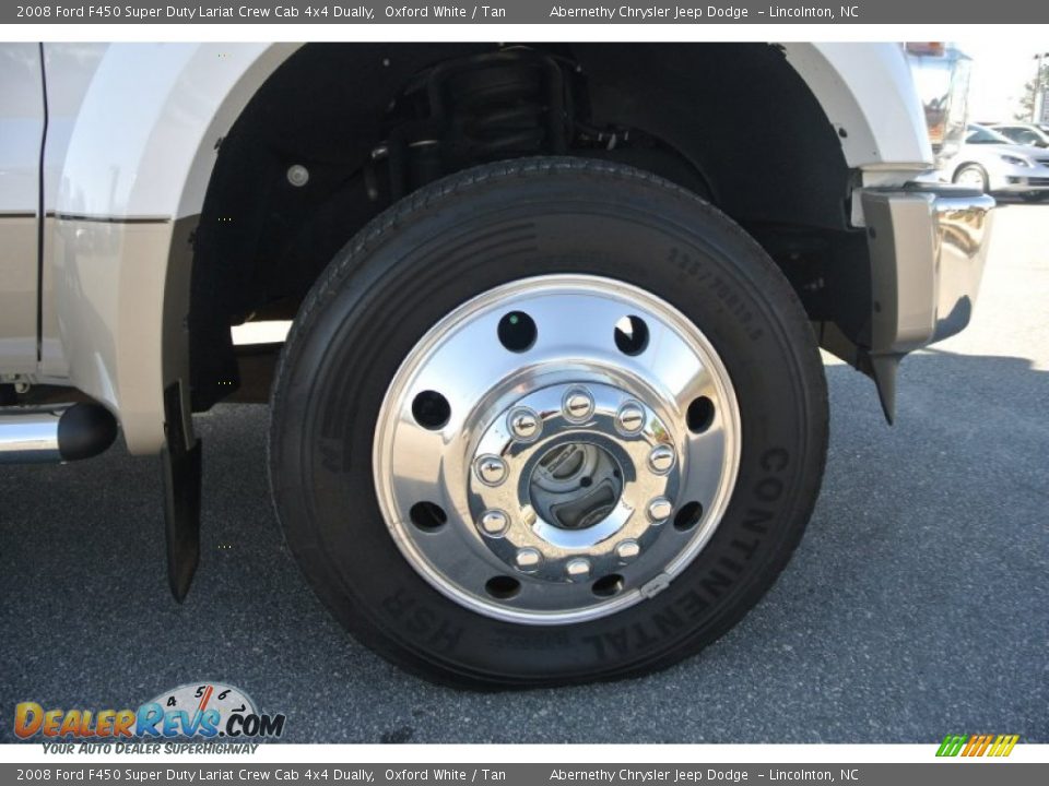 2008 Ford F450 Super Duty Lariat Crew Cab 4x4 Dually Oxford White / Tan Photo #22