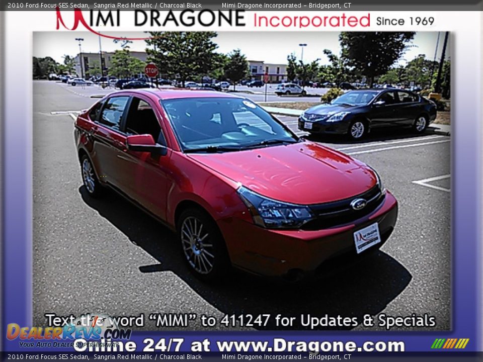 2010 Ford Focus SES Sedan Sangria Red Metallic / Charcoal Black Photo #6