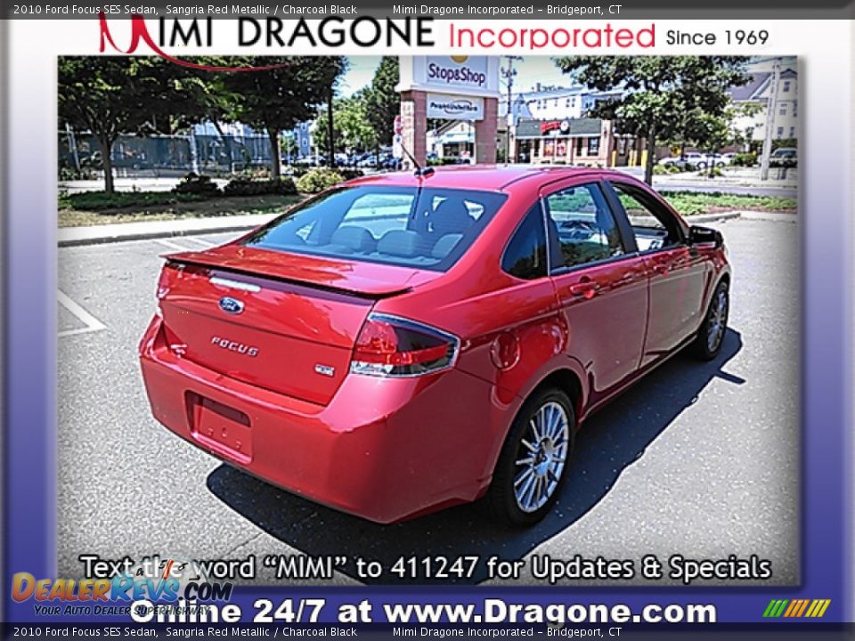 2010 Ford Focus SES Sedan Sangria Red Metallic / Charcoal Black Photo #8