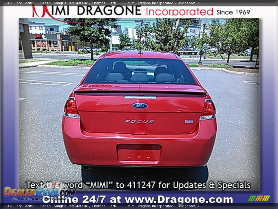2010 Ford Focus SES Sedan Sangria Red Metallic / Charcoal Black Photo #9