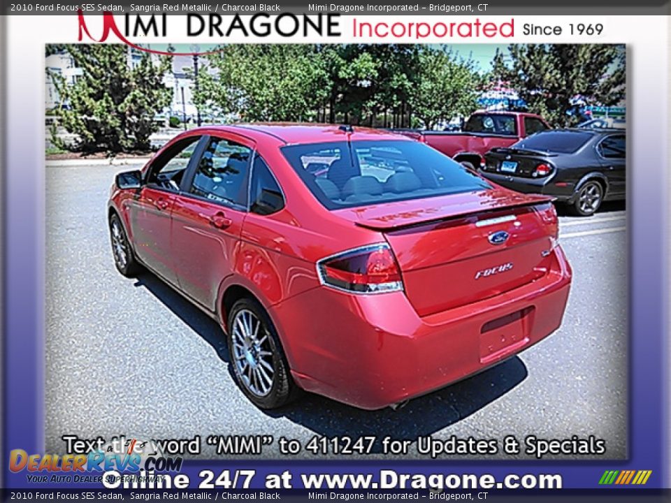 2010 Ford Focus SES Sedan Sangria Red Metallic / Charcoal Black Photo #10