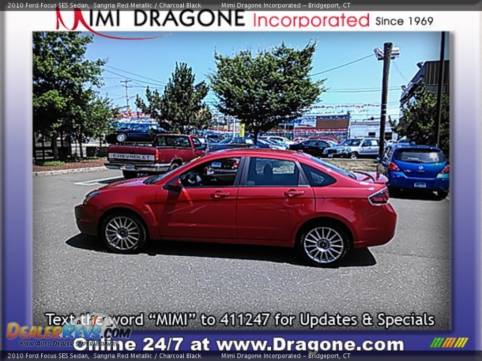 2010 Ford Focus SES Sedan Sangria Red Metallic / Charcoal Black Photo #11