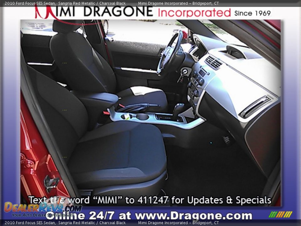 2010 Ford Focus SES Sedan Sangria Red Metallic / Charcoal Black Photo #12