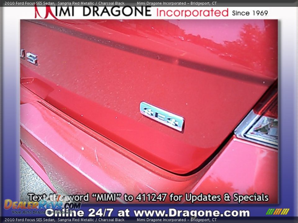 2010 Ford Focus SES Sedan Sangria Red Metallic / Charcoal Black Photo #14