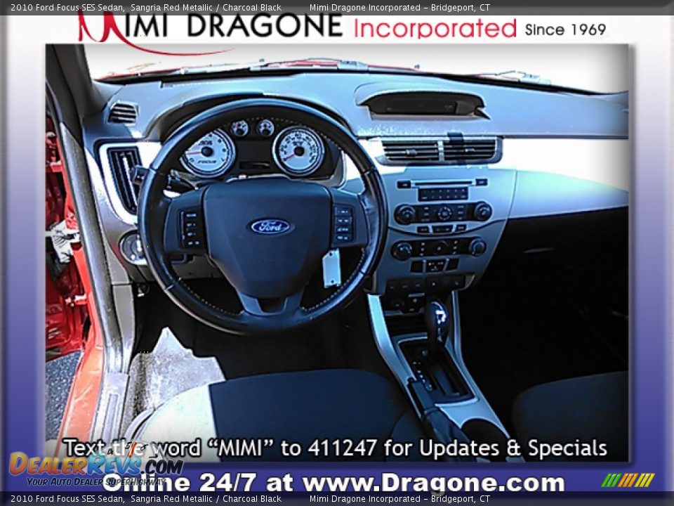 2010 Ford Focus SES Sedan Sangria Red Metallic / Charcoal Black Photo #17