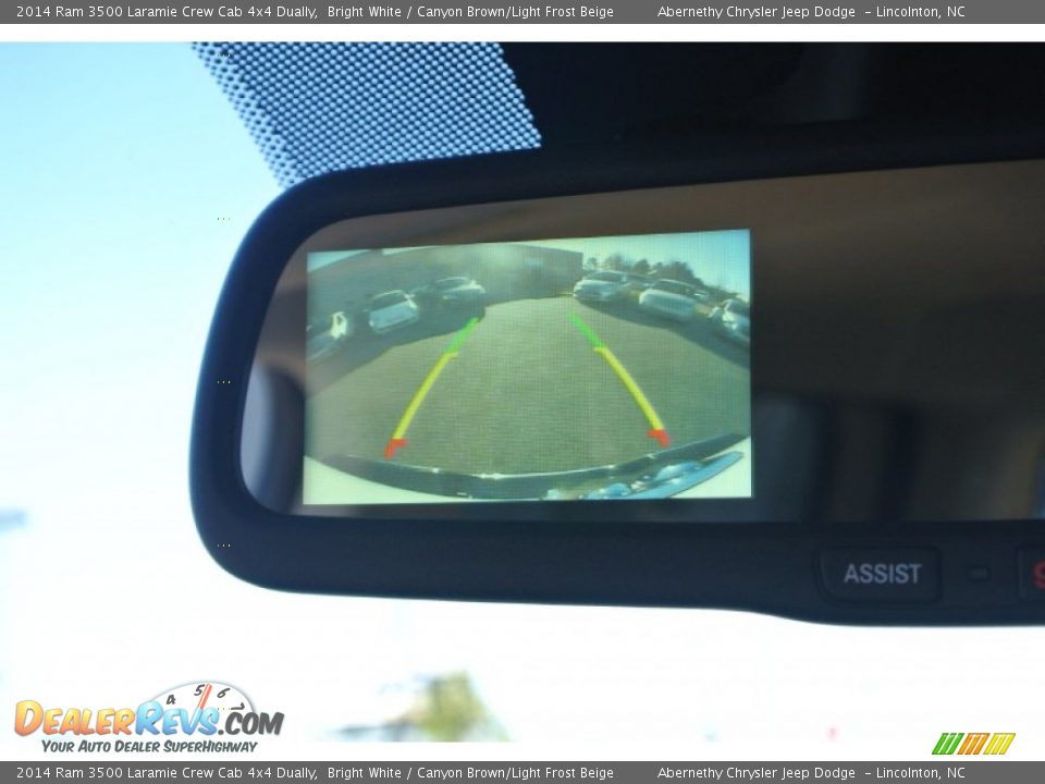 2014 Ram 3500 Laramie Crew Cab 4x4 Dually Bright White / Canyon Brown/Light Frost Beige Photo #12